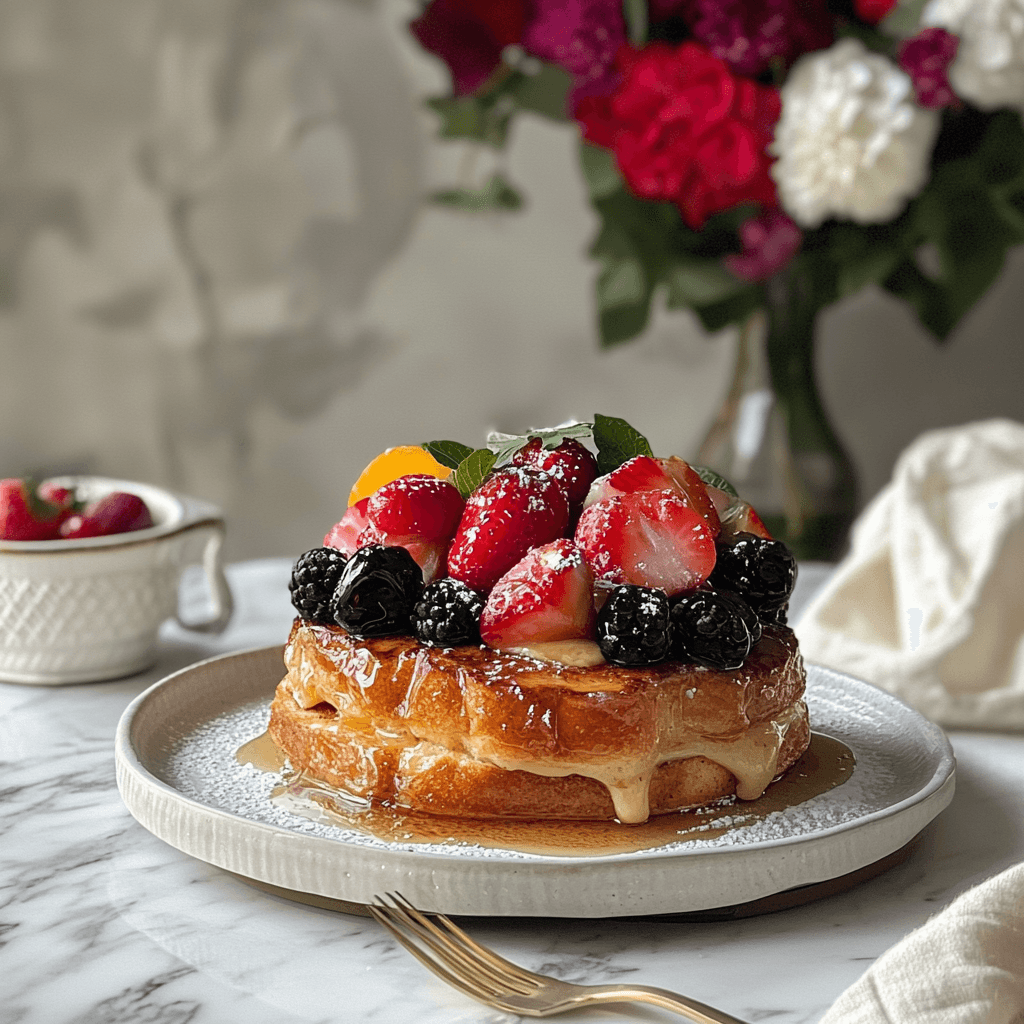 Perfect Challah French Toast – Rich, fluffy French toast made with soft challah bread, ideal for a decadent breakfast or brunch.