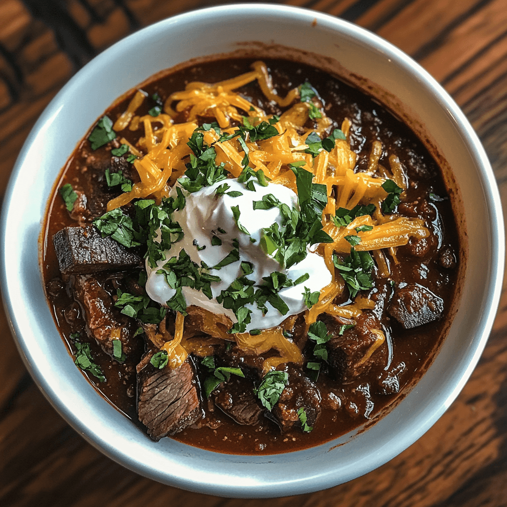 Ultimate Brisket Chili – Smoky, savory chili made with tender brisket, rich tomatoes, and bold spices for a deeply flavorful meal.