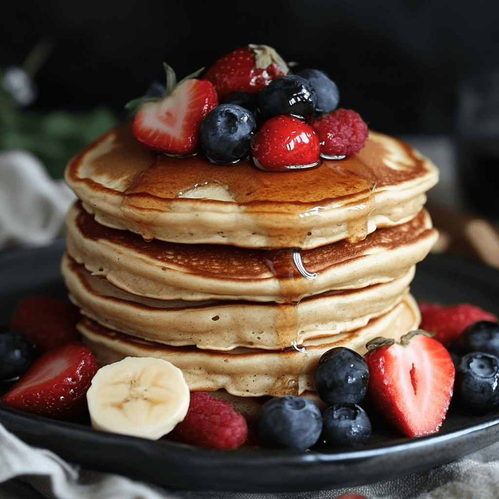 Ultimate Fluffy Vegan Pancakes – Light, airy, and perfectly golden pancakes made with plant-based ingredients for a delicious vegan breakfast.