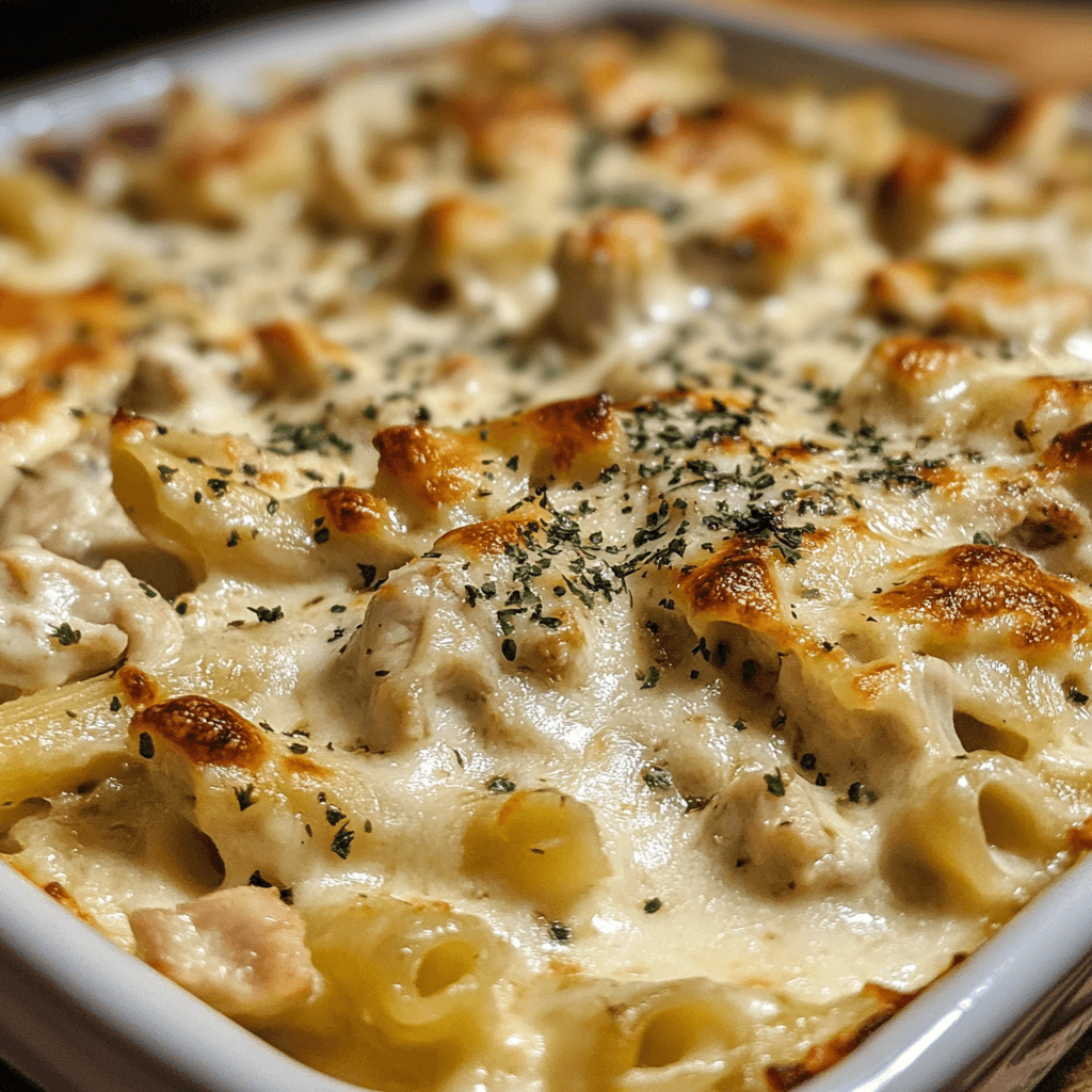 Easy Chicken Alfredo – Creamy, rich Alfredo sauce tossed with tender chicken and pasta for a comforting, classic Italian-inspired dish.