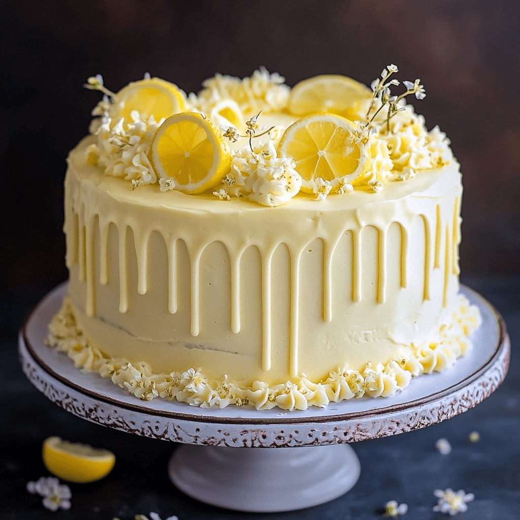 Ultimate Lemon Cake – Zesty, moist lemon cake bursting with bright citrus flavor, topped with a tangy lemon glaze for a refreshing dessert.
