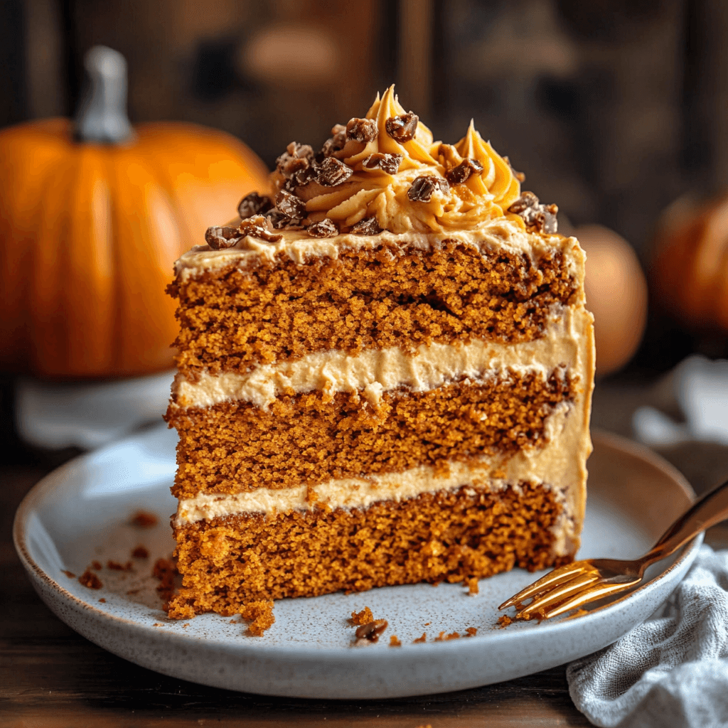 Ultimate Pumpkin Cake – Moist, spiced pumpkin cake topped with creamy frosting, perfect for fall gatherings and cozy desserts.